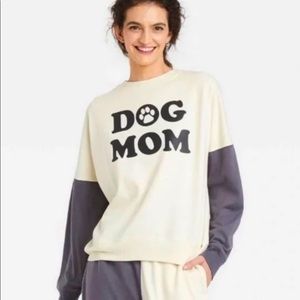 🩵2/$20 MIX & MATCH 🐶NEW! “DOG MOM” Sweater/Sweatshirt Color block Long Sleeves